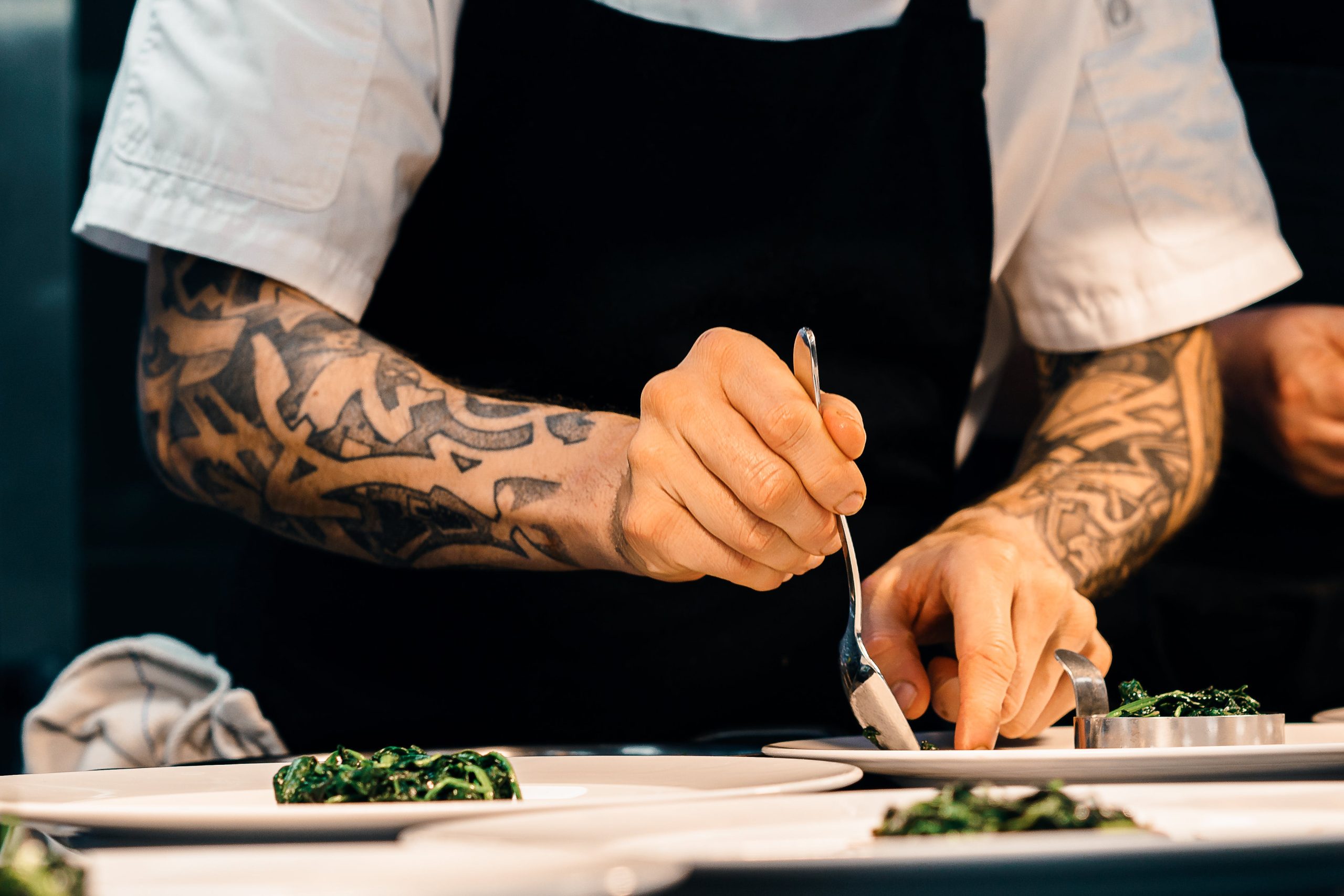 a chef preparing food. learn about the 5 trends shaping the future of care home catering