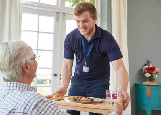 hire care home catering staff with cucumber