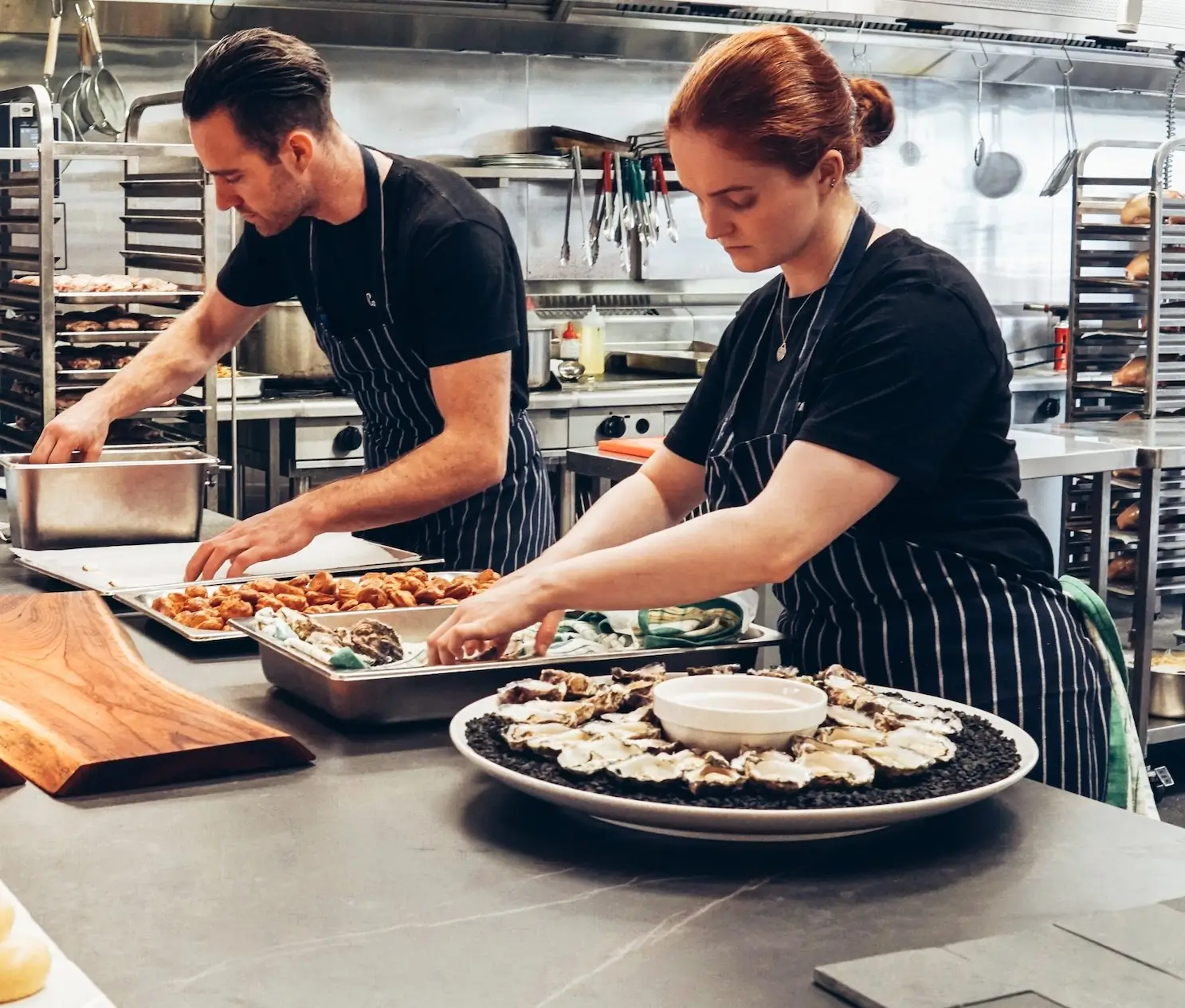 back of house staff procured through a catering staff agency