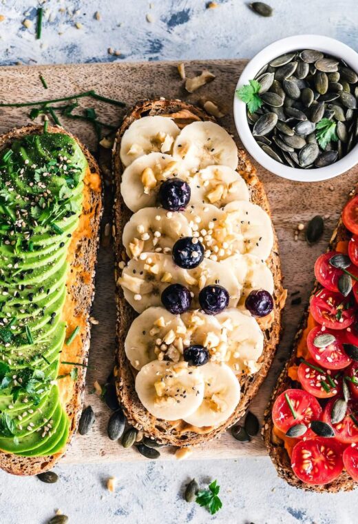 birds eye view of a gluten-free meal