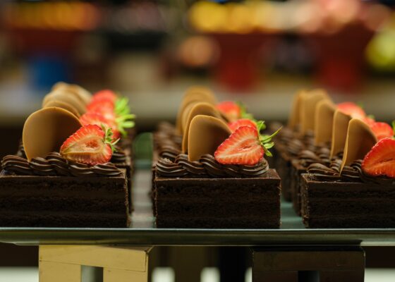 image of deserts on a tray