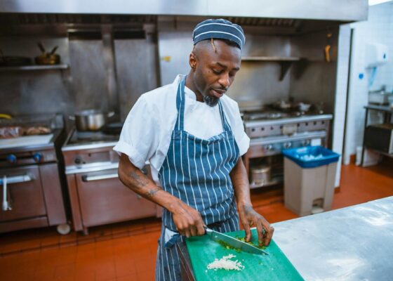 image of a part time chef preparing food