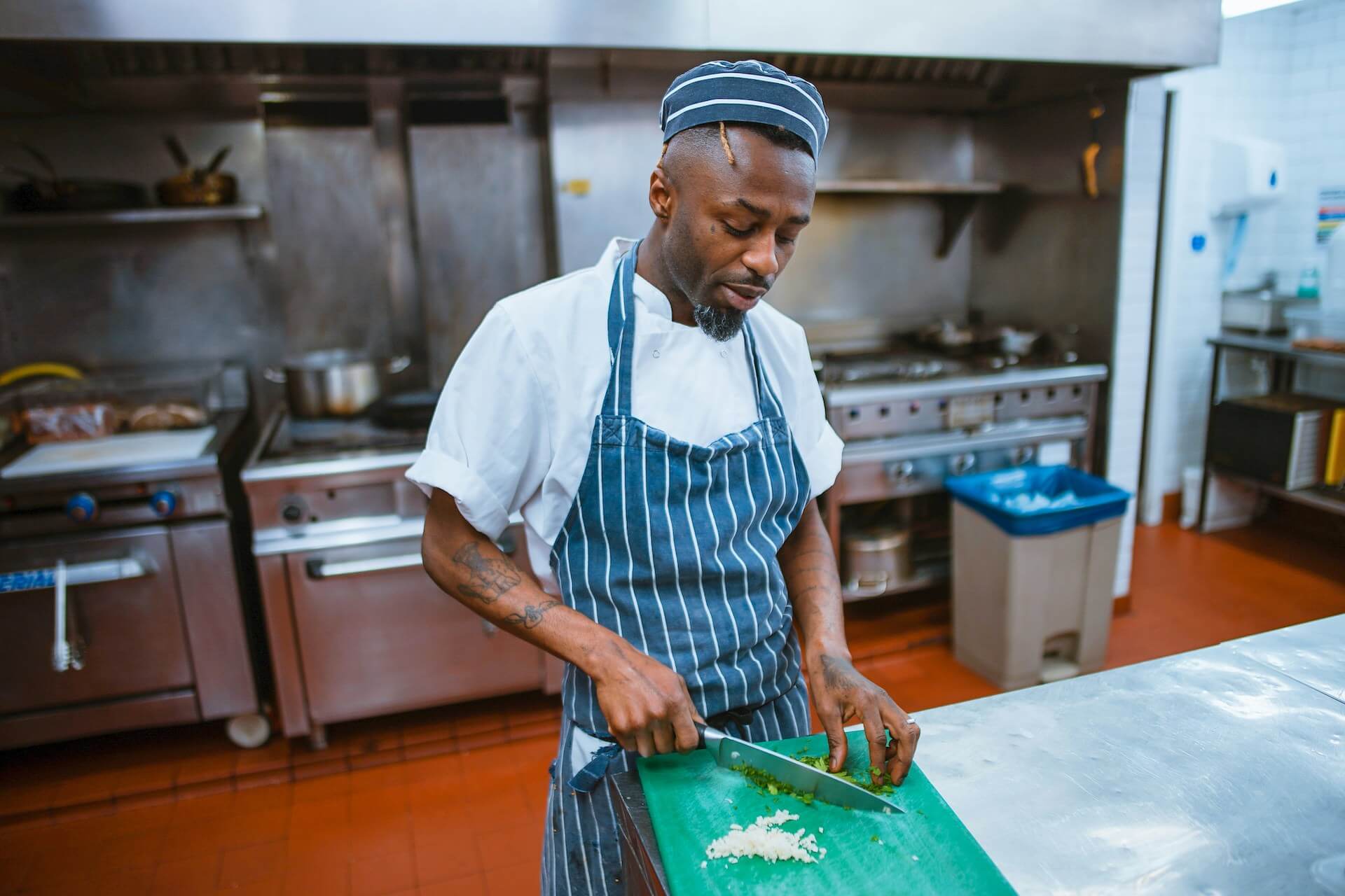 image of a part time chef preparing food